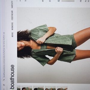 Set of 2 button up blouse and short